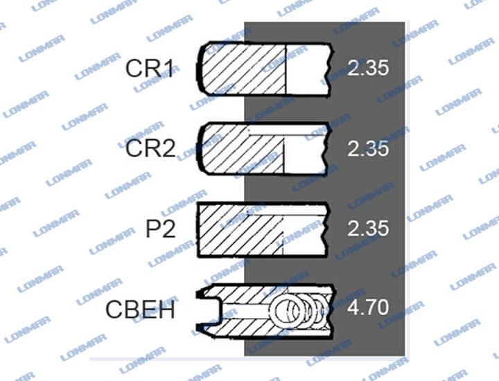 83917469 L68.0387 Ford Tractor Piston Ring