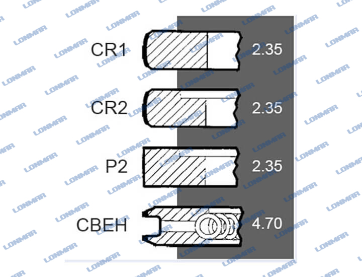 83917469 L68.0387 Ford Tractor Piston Ring