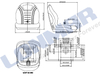 Universal Tractor Seat Replacement Central Drain Hole Skid Steer
