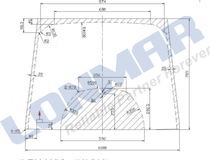 3B881-70510 Windshield for Kubota Tractor Spare Parts