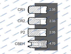 83917469 L68.0387 Ford Tractor Piston Ring