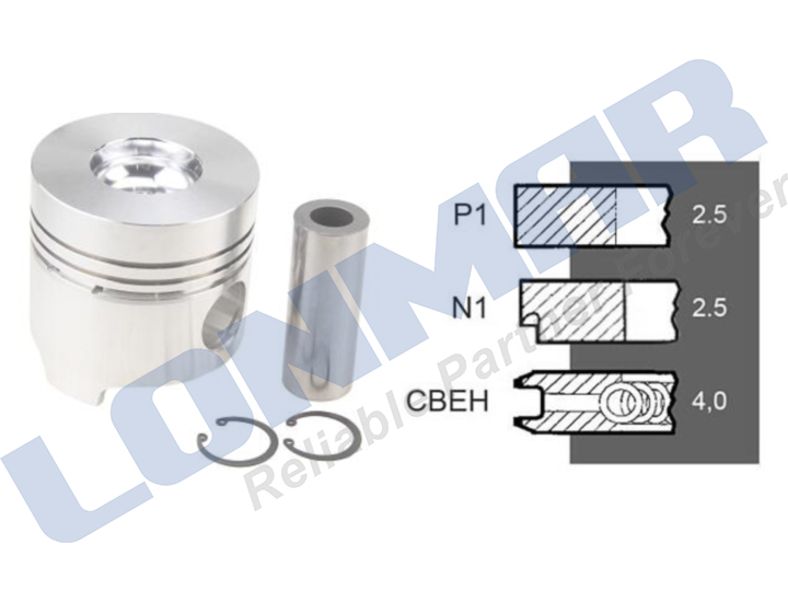 L68.8992 1909234+1901395 Piston With Rings used for Fiat Tractor Tractor 1000S,1180,566,570,580,766,780,880-5