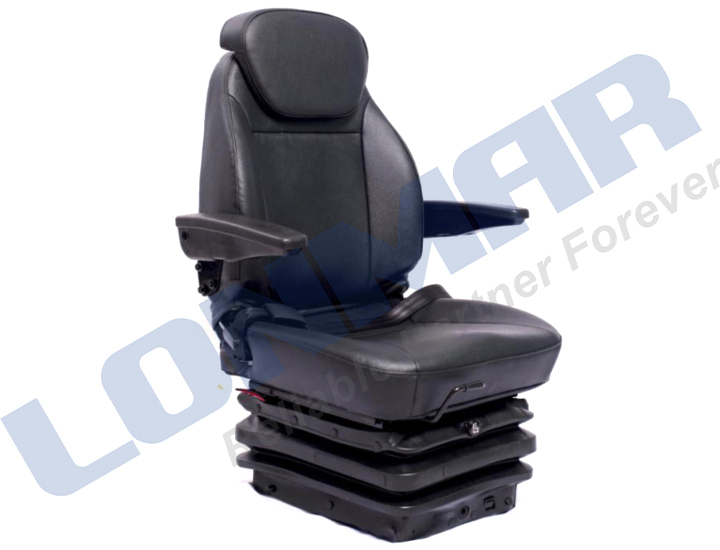 Aftermarket Air Suspension Compressor Driver Seat with Adjustable Headrest And Armrest