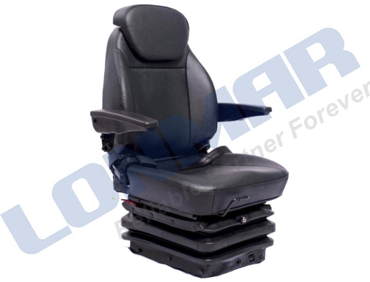 Aftermarket Air Suspension Compressor Driver Seat with Adjustable Headrest And Armrest