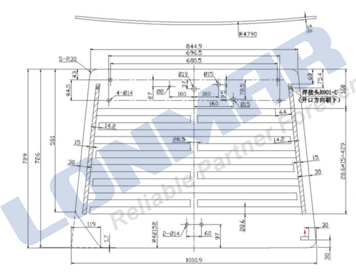 3B792-70550 Windshield for Kubota Tractor Spare Parts