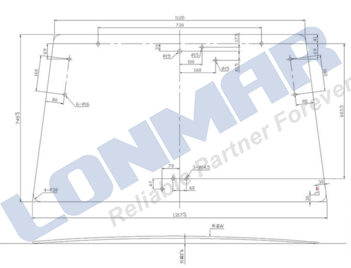 3T400-53740 Windshield for Kubota Tractor Spare Parts