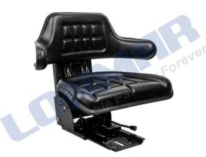 Universal Tractor Seat with Adjustable Suspension Black